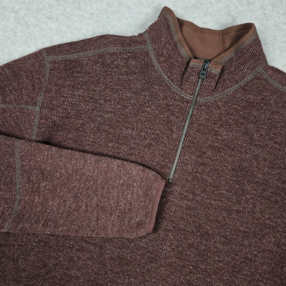 Kuhl Thermokore (Men's XXL) Maroon 1/4 Zip Sweater Fleece Wool Blend Hiking‎